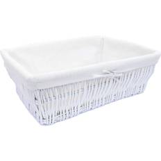 With Handle Baskets Topfurnishing Wider Shallow Wicker Storage Hamper White Basket 50.5cm