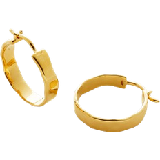 Monica Vinader 18k Earrings Monica Vinader Siren Muse Wave Small Hoop Earrings - Gold