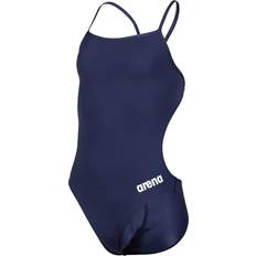 Polyester Badedragter Børnetøj Arena Girl's Team Challenge Soild Swimsuit - Navy/White (004765-750)