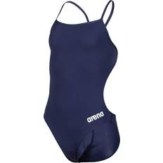 Girl's Team Challenge Soild Swimsuit - Navy/White (004765-750)