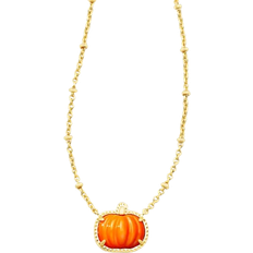 Nácar Collares Kendra Scott Pumpkin Short Pendant Necklace - Gold/Orange