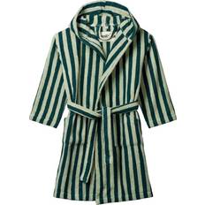 Kid's Naram Bathrobe - Sea Foam/Deep Teal