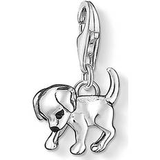 Svarta Berlocker & Hängen Thomas Sabo Puppy Charm Pendant - Silver/Black