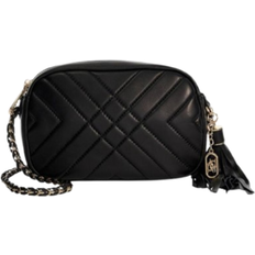 Dune London Quilted Camera Bag - Black Leather