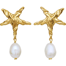 Perleøreringe Maanesten Patti Earrings - Gold/Pearls