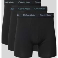 Shaping Men's Underwear Calvin Klein Cotton Stretch Boxer Briefs 3-Pack - Black