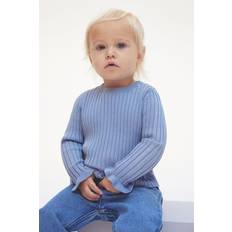 24-36M Knitted Sweaters Children's Clothing H&M Baby Rib-Knit Jumper - Light Dusty Blue