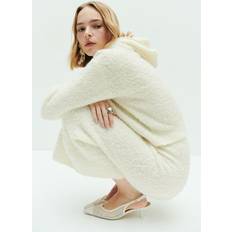 H&M White Skirts H&M Bouclé Knit Midi Skirt - White