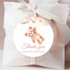 Decals & Wall Decorations Shein Pink Teddy Bear Stickers 48pcs 2-Inch