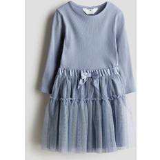 98/104 Övriga sets H&M Flicka Set Med Tröja Och Kjol - Ljus Dimblå