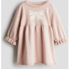 Bebisar - Vardagsklänningar Barnkläder H&M Stickad Klänning - Rosa/Rosett