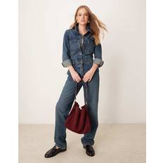 Dame - Denim / Jeansstoff Jumpsuits & Overaller JdY Long Sleeve Denim Jumpsuit - Mid Wash Blue