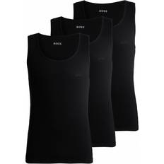 Enfärgade - Herr Linnen HUGO BOSS Tank Top Rib Classic Undershirts 3-pack - Black