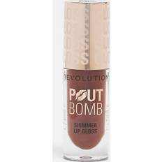Makeup Revolution Pout Bomb Shimmer Gloss - Chocolate Sparkle/Brun