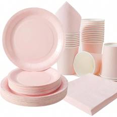 Shein Light Pink Disposable Plates 25 Guests