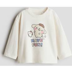 3-6M T-shirts H&M Baby Motif Jersey Top - White Print