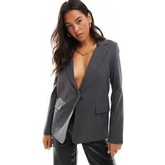 Pull&Bear Dame Blazere Pull&Bear Oversized Blazer - Grå
