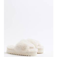Cremehvide Fluffy Sliders -