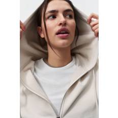 H&M Beige Huvtröja Med Dragkedja - Ljusbeige
