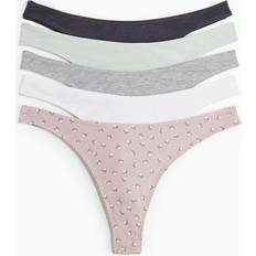 H&M Thong I Bomull - Dimrosa/Blommig