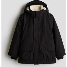 134/140 - Parkas Jackor H&M Pojke Pilefodrad Parkas - Svart