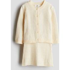 H&M Girls 2-Piece Cardigan And Skirt Set - Yellow