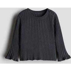 18-24M Stickade tröjor Barnkläder H&M Baby Ribbstickad Tröja - Mörkgrå