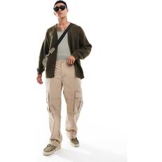 Baggy - Men Trousers Cotton On Baggy Style Pocket Utility Pants - Light Camel Ripstop/Neutral