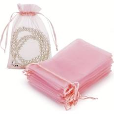 Pink Gift Bags Temu Pink Organza Drawstring Gift Bags 100pcs 4x6 Inch