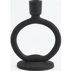 H&M Lysestage I Metal Sort Fyrfadsstage 17cm