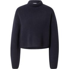 & Other Stories Jumpers & Other Stories Wool Knitted Rib Funnel Neck Sweater Dark Blue