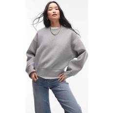 Adult - Grey Jumpers Topshop Premium Scuba Sweat - Grey Marl