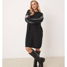 Vila Vila Petite Knitted Jumper Mini Dress - Black