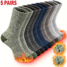 5 pcs Socks Temu Soft Knit Socks - Multi