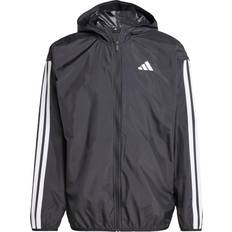 adidas Essentials 3 Stripes Windbreaker - Black