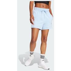 Blau - Sweatshorts Essentials 3-Streifen Cotton Shorts - Glow Blue/White