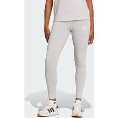 Nainen - Valkoinen Sukanvarret Essentials 3-Stripes Cotton Leggings - Light Grey Heather/White