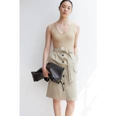 H&M Dam Shapewear & Underplagg H&M Ribbad Stringbody - Beige