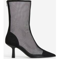H&M Ankle Boots H&M Mesh Sock Boots - Black