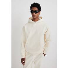 H&M Loose Fit Printed Hoodie - White