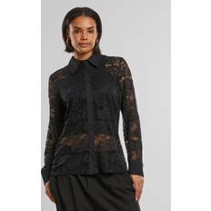 3XL Blusar Urban Classics Damblus Långärmad - Svart