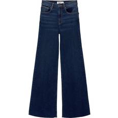 Pull&Bear Wide Leg Comfort Jeans - Dark Blue