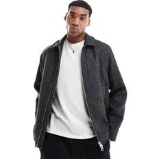 Grey - Quilted Jackets River Island Zip Wool Jacket - Grey