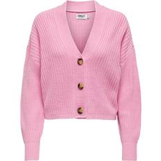 Pink - Woman Cardigans Only Knitted Cardigan - Onlcarol