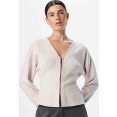 Viskose Trøjer Object Reynard LS RE Knit - White Sand