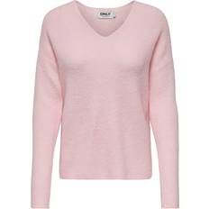 Only Onlcamilla V-Neck L/S Pullover - Lyserød