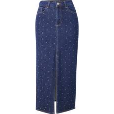 Dame - Stof Nederdele Vila Vijaf Nederdel - Blue Denim