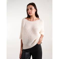 Blue Vanilla Fluffy Textured Knit Jumper - Beige