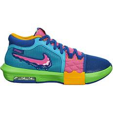 Multicolored Basketball Shoes NIKE LeBron Witness 8 I Promise School - Multi-Color/Baltic Blue/Playful Pink