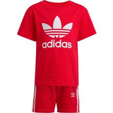 adidas Adicolor Shorts Tee Set Kids - Better Scarlet